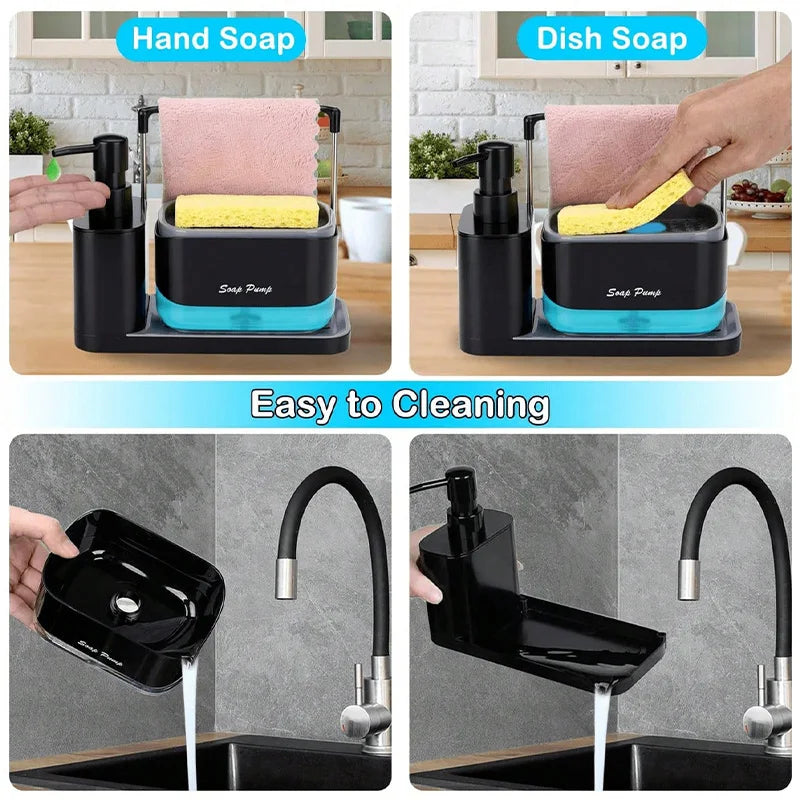5-in-1 Hand and Dish Soap Dispenser Set