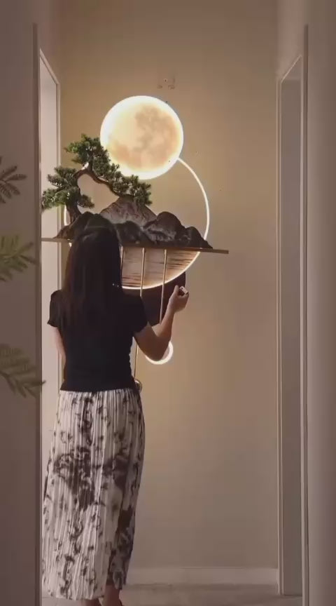 Modern Wall-Mounted Moon Artwork