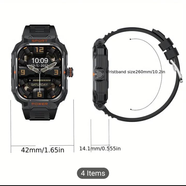 2-in-1 headphones Rugged Men's smartwatch