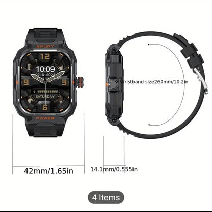 2-in-1 headphones Rugged Men's smartwatch